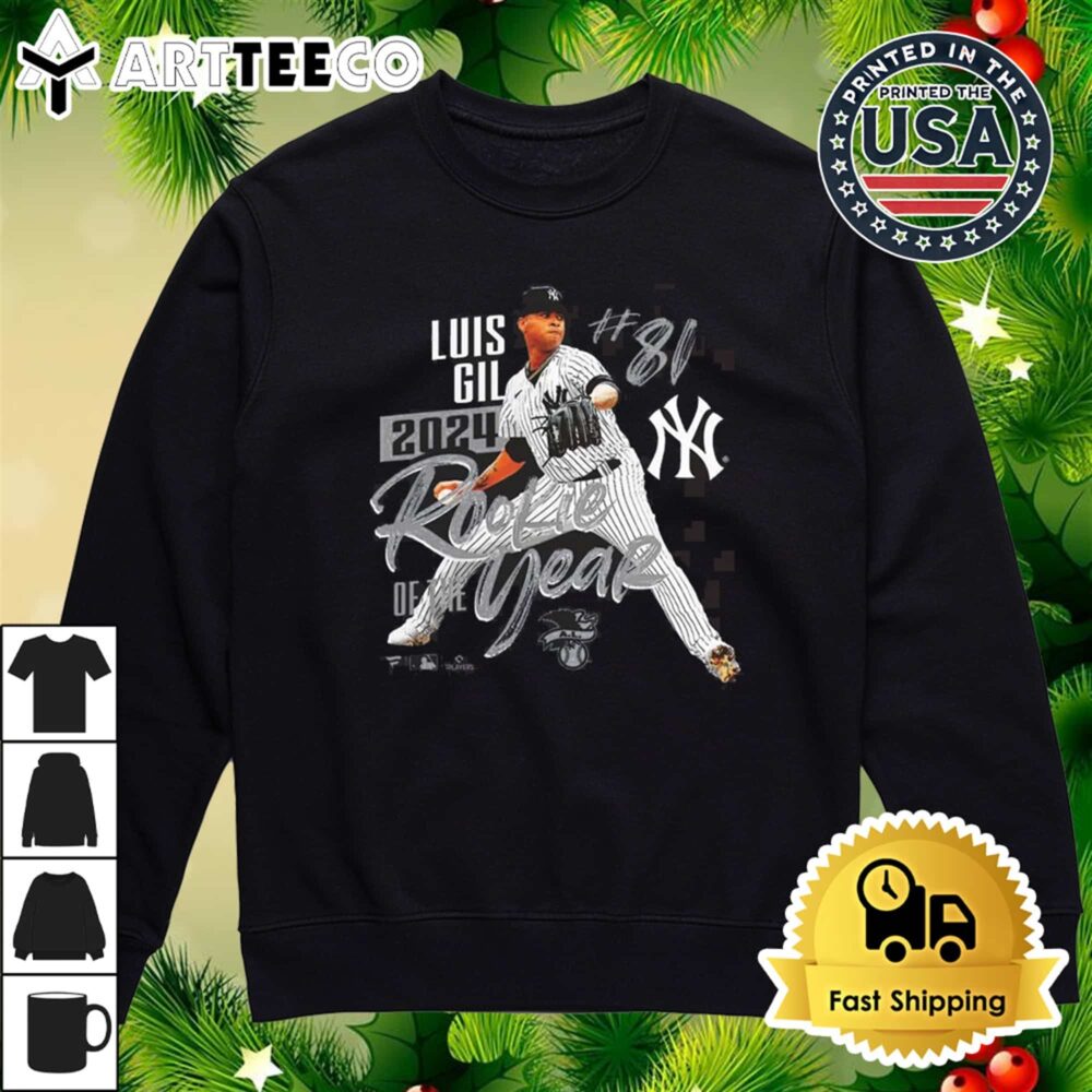 New York Yankees Luis Gil 2024 American League Rookie Of The Year T Shirt 4