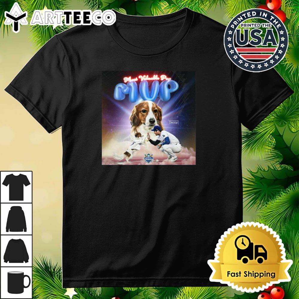 Ohtani MVPup A Round Of A Paws For The Champ And Now MVP Retro T Shirt 3