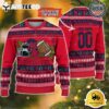 Ole Miss Rebels Logo Team Football Custom Name And Number Christmas Ugly Sweater