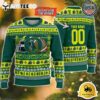 Oregon Ducks Logo Team Football Custom Name And Number Christmas Ugly Sweater