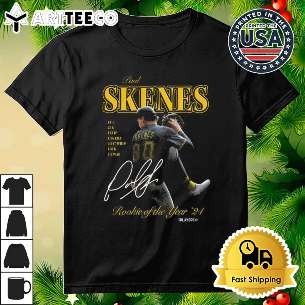 Paul Skenes Roy 2024 Rookie Of The Year '24 Signature Retro T Shirt 3