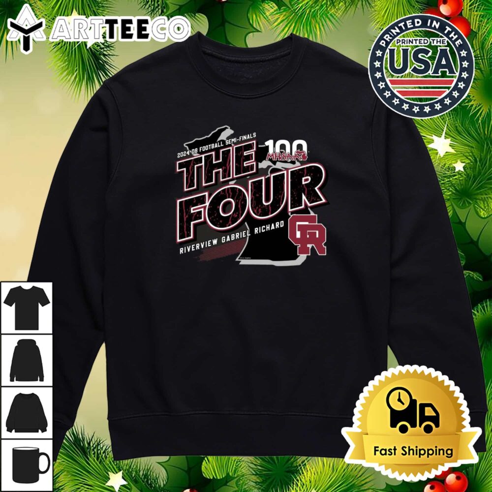 Riverview Gabriel Richard MHSAA 2024 D8 Football Semi Finals The Four Retro T Shirt 4