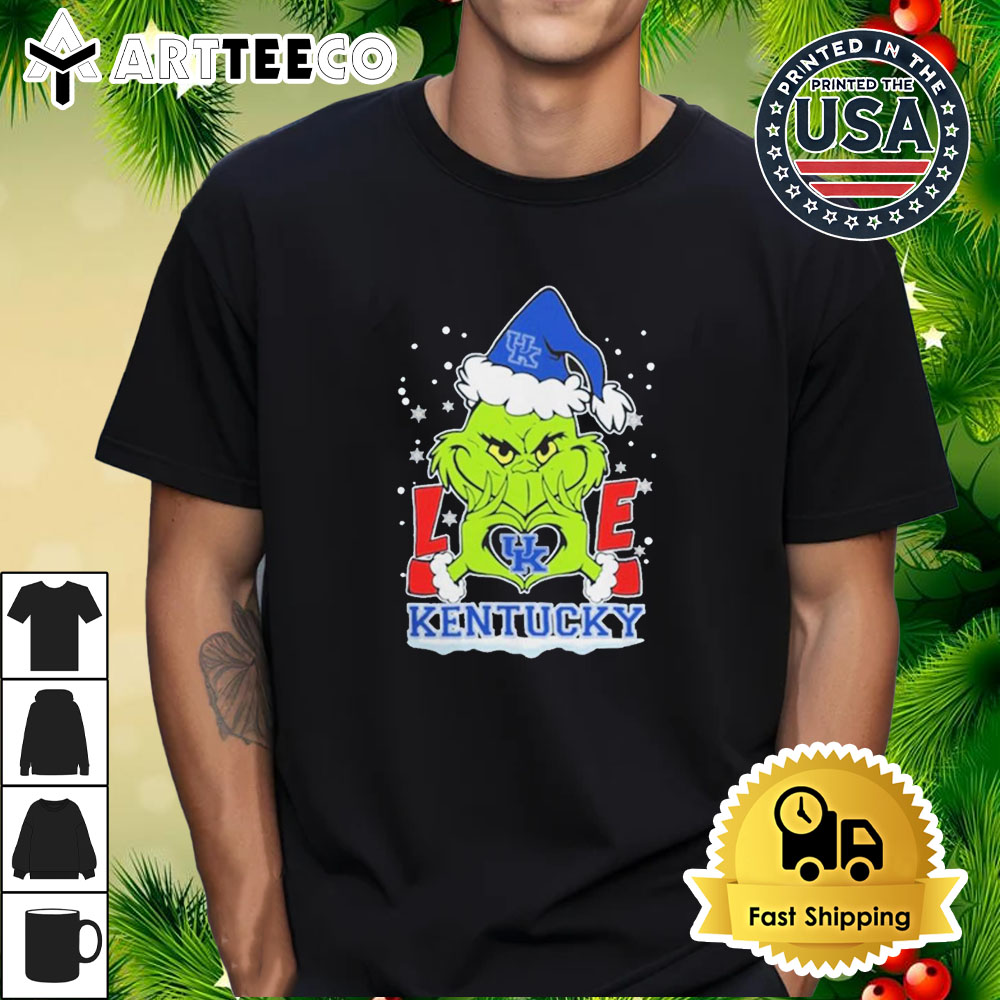 The Grinch Love 2024 Kentucky Wildcats Football Christmas Retro T Shirt 1