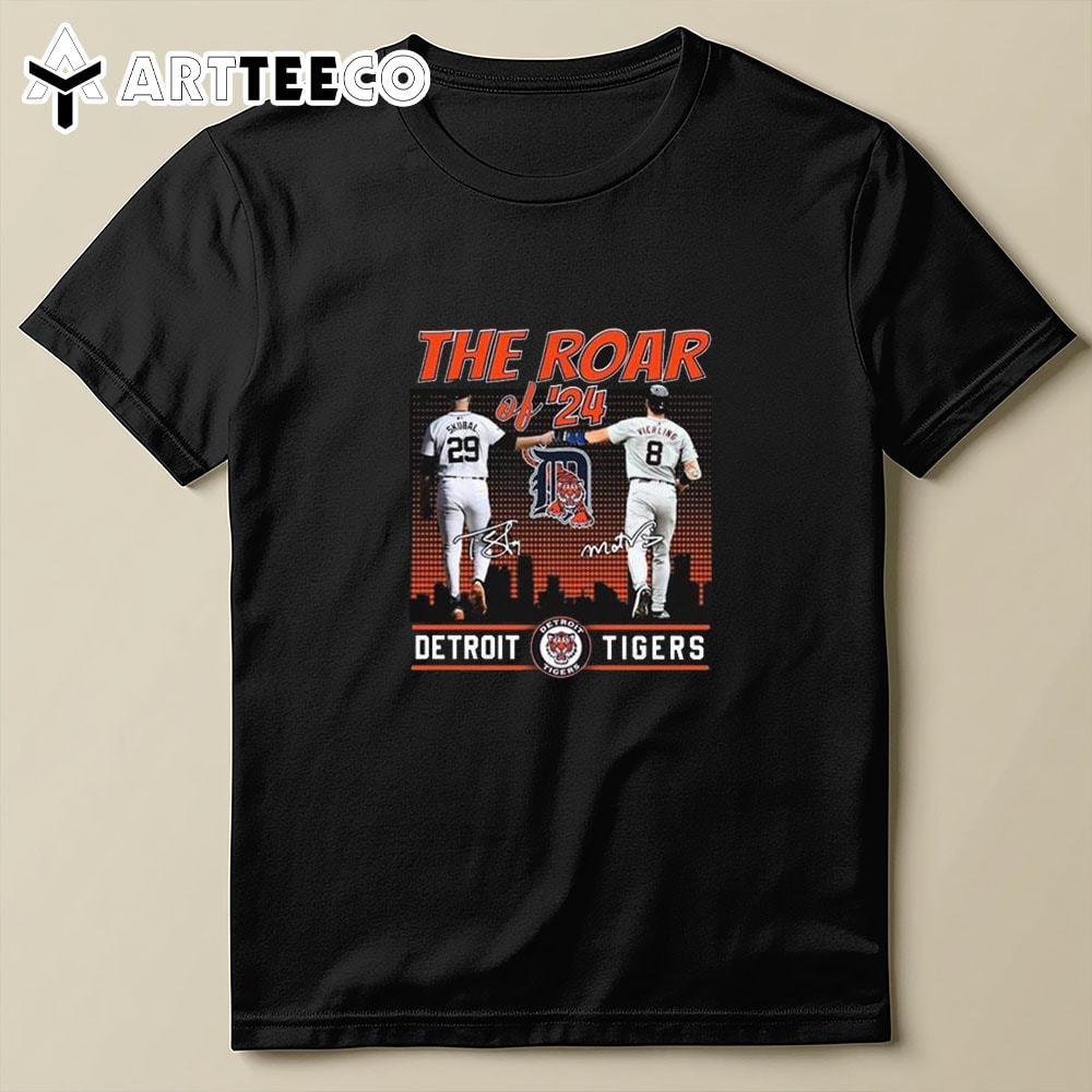 The Roar Of 24 Detroit Tigers Signatures T Shirt