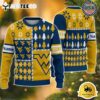 West Virginia Mountaineers Football Team Xmas Tree Snow Custom Name Ugly Christmas Sweater NCAA Football Gifts