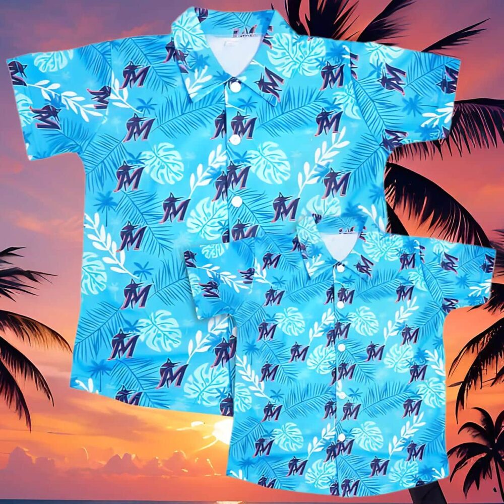 2021 Miami Marlins Tropical Shirt Stadium Giveaway Exchange MLB Aloha Shirt Gift For Fans 4