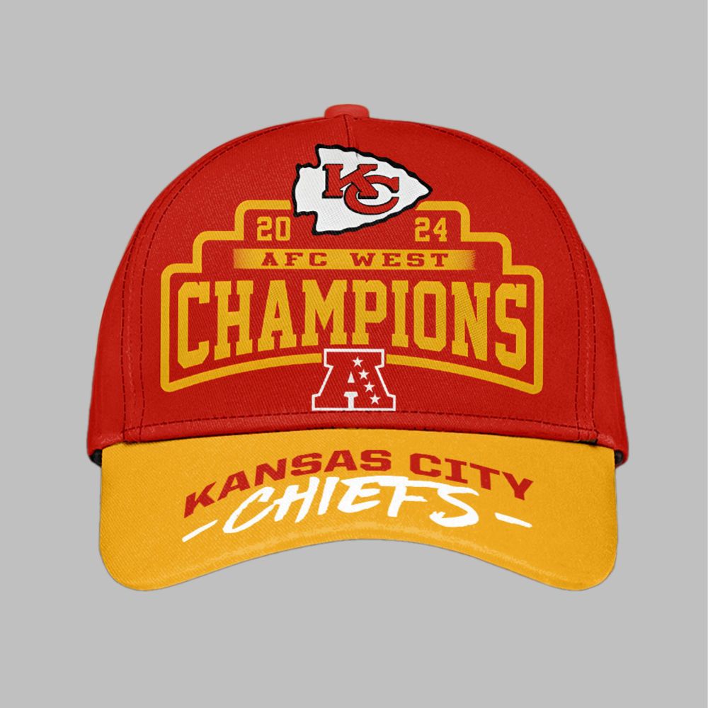 2024 Afc West Champions Chiefs Hat Football Fan Gifts