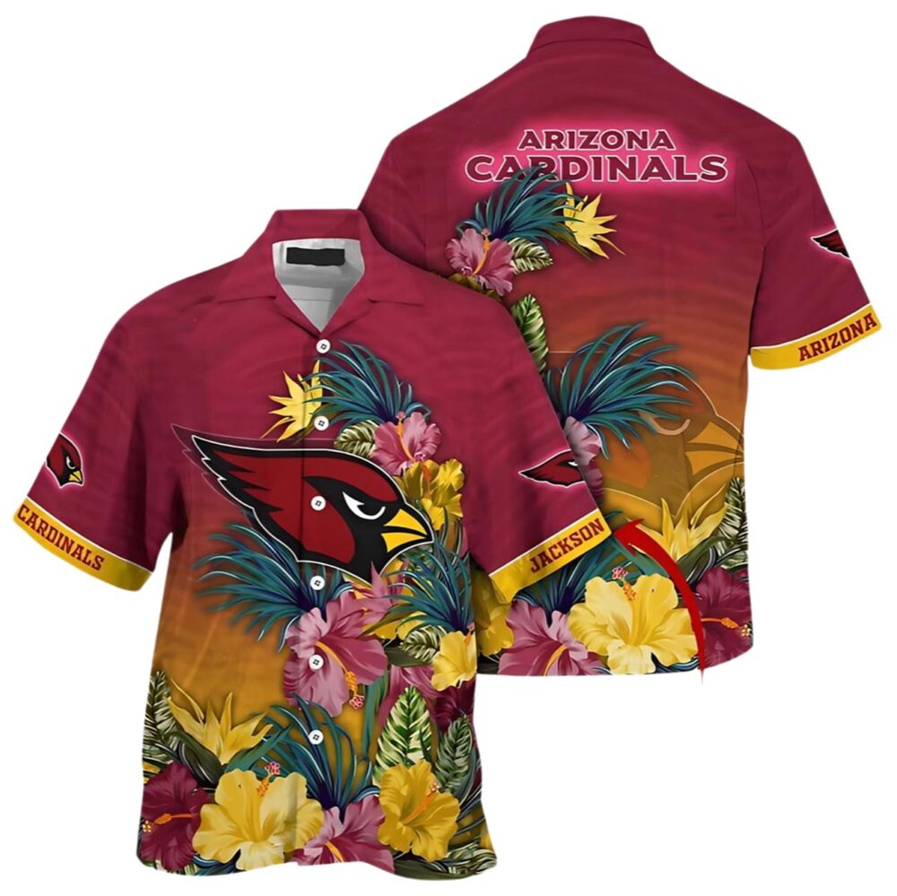 Arizona Cardinals Cardinals Hawaiian Shirt Customizable Tropical Flower NFL Gifts For Fans 1