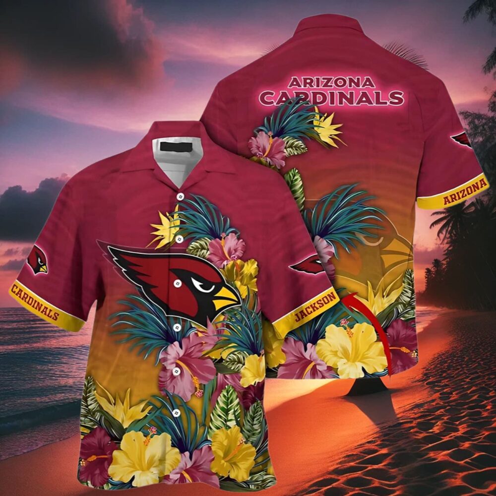 Arizona Cardinals Cardinals Hawaiian Shirt Customizable Tropical Flower NFL Gifts For Fans 2