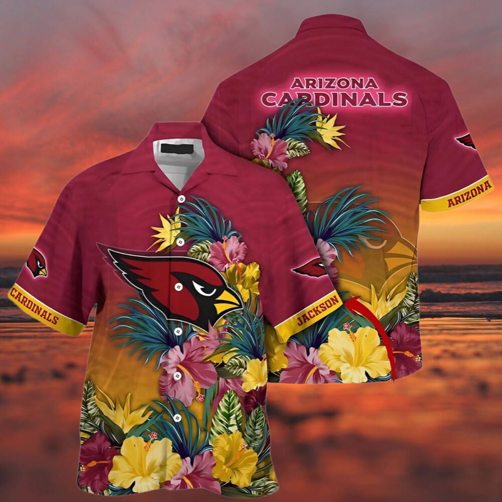 Arizona Cardinals Cardinals Hawaiian Shirt Customizable Tropical Flower NFL Gifts For Fans 3