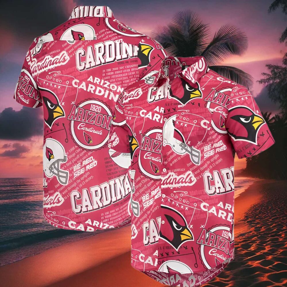 Arizona Cardinals Hawaiian Shirt Button up Shirt NFL Gifts For Fans 2