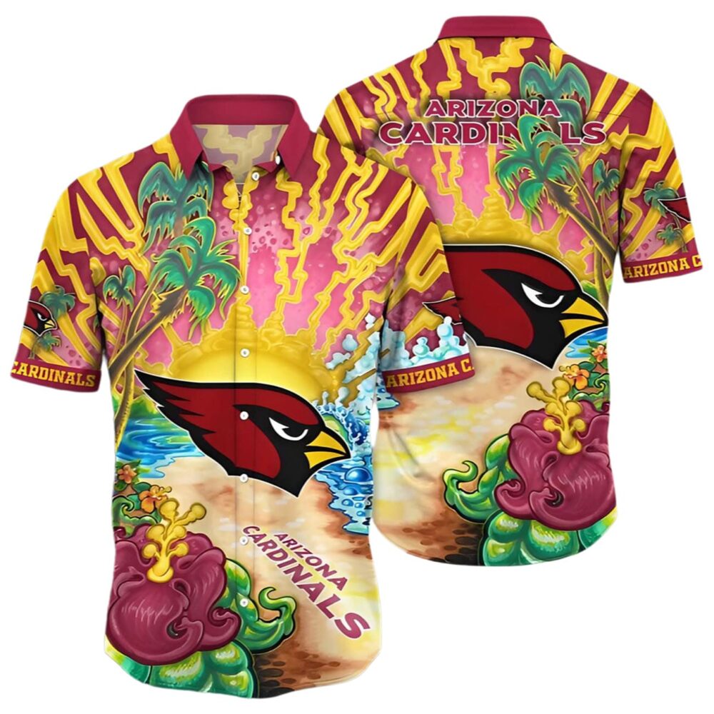 Arizona Cardinals Hawaiian Shirt Flower Hawaii Shirt For NFL Gifts For Fans 1