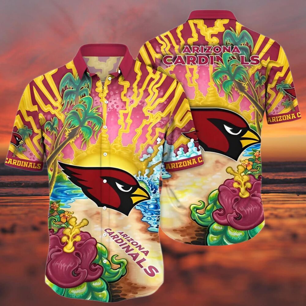 Arizona Cardinals Hawaiian Shirt Flower Hawaii Shirt For NFL Gifts For Fans 3