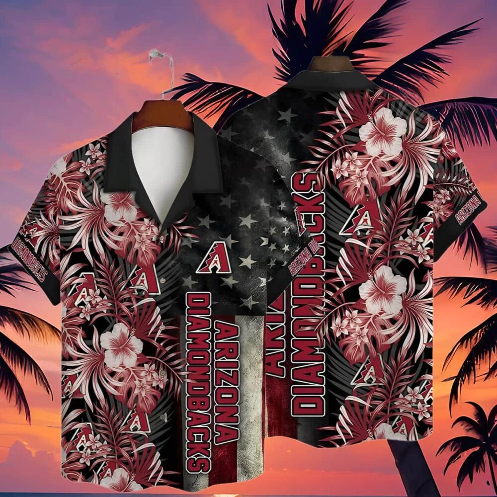 Arizona Diamondbacks Hawaiian Shirt Black Cactus Twilight MLB Aloha Shirt Gift For Fans 4