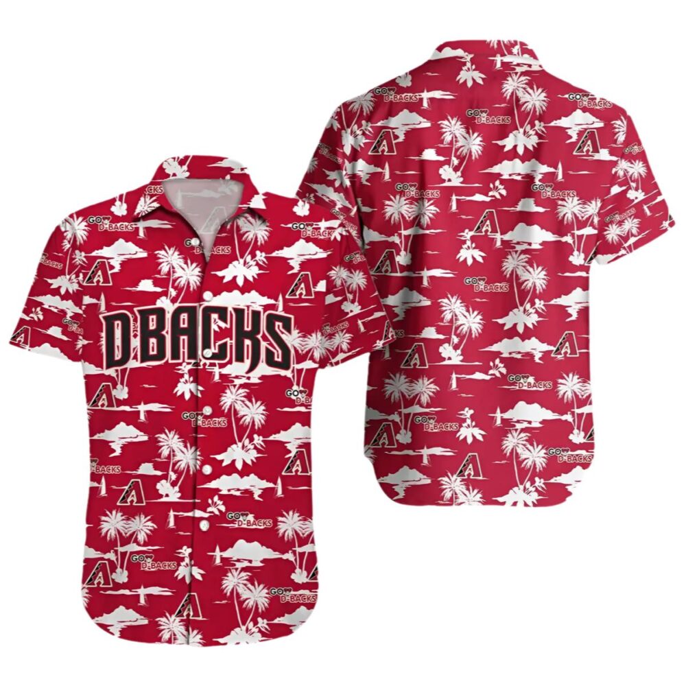 Arizona Diamondbacks Hawaiian Shirt Red Sand Dunes MLB Aloha Shirt Gift For Fans 1