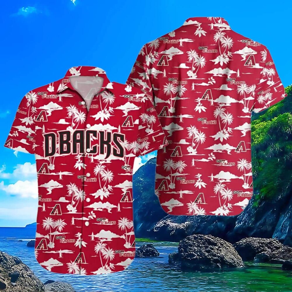 Arizona Diamondbacks Hawaiian Shirt Red Sand Dunes MLB Aloha Shirt Gift For Fans 3