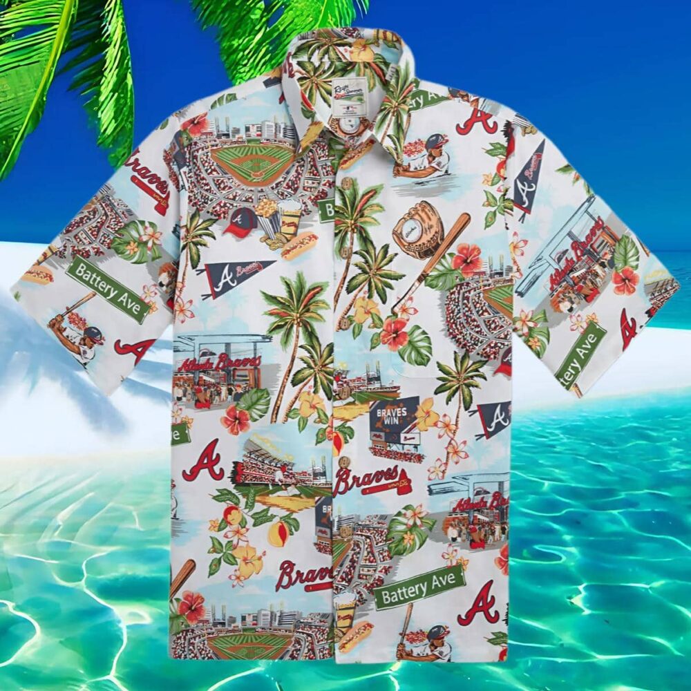 Atlanta Braves Hawaiian Scenic Shirtreynspooner MLB Aloha Shirt Gift For Fans 2