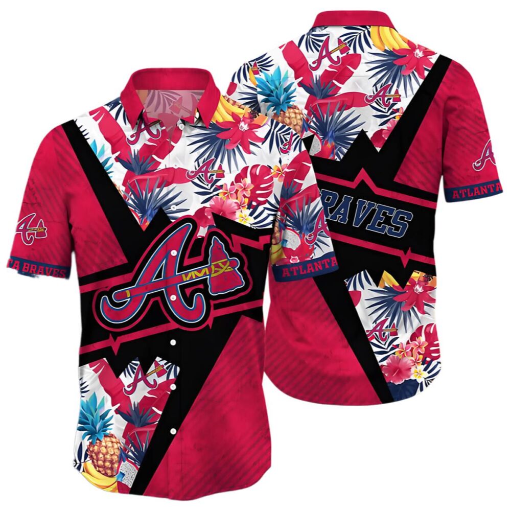 Atlanta Braves Pineapple Rush Hawaiian Shirt MLB Aloha Shirt Gift For Fans 1