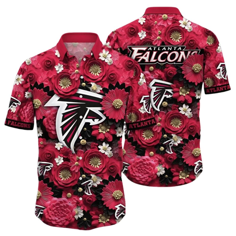 Atlanta Falcons Hawaiian Shirt Flowers Bloom NFL Gifts For Fans 1