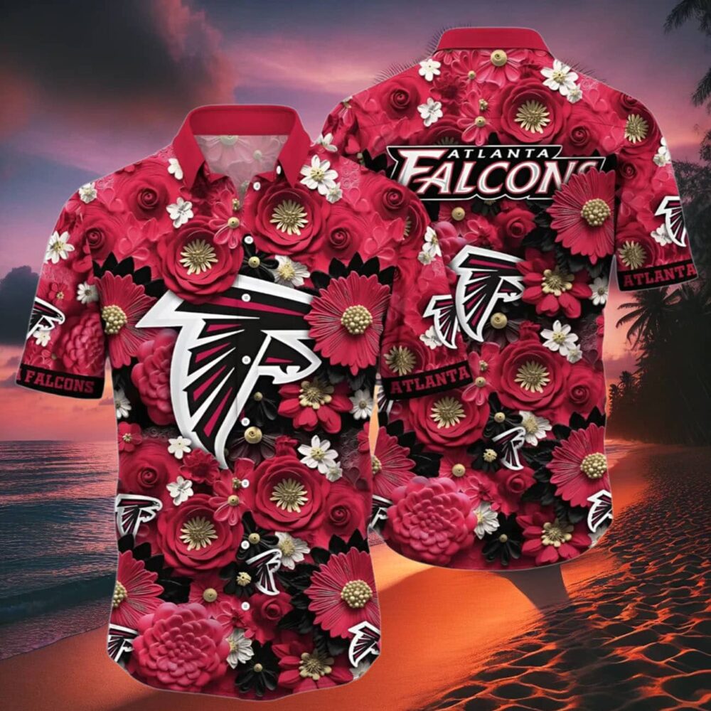 Atlanta Falcons Hawaiian Shirt Flowers Bloom NFL Gifts For Fans 2