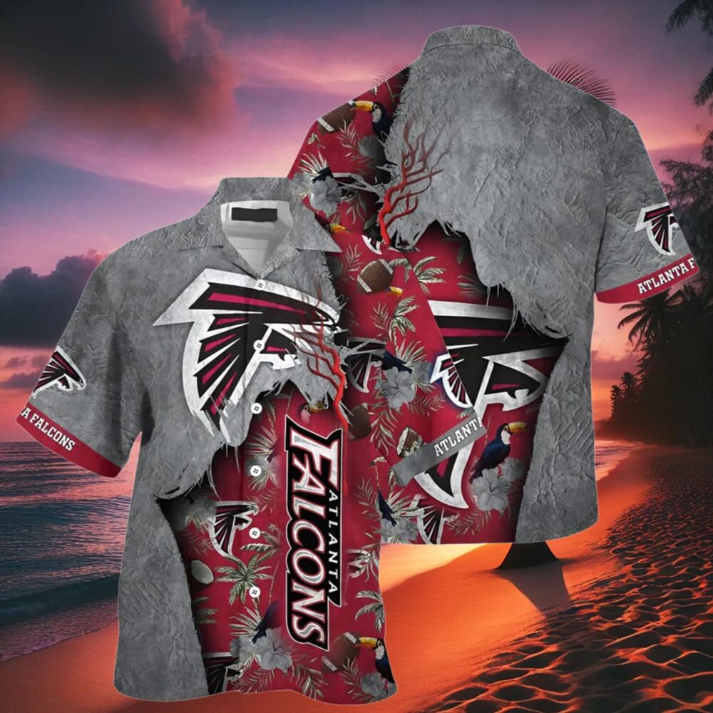 Atlanta Falcons Hawaiian Shirt Red Silver NFL Gifts For Fans 2