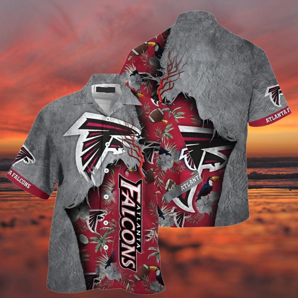 Atlanta Falcons Hawaiian Shirt Red Silver NFL Gifts For Fans 3