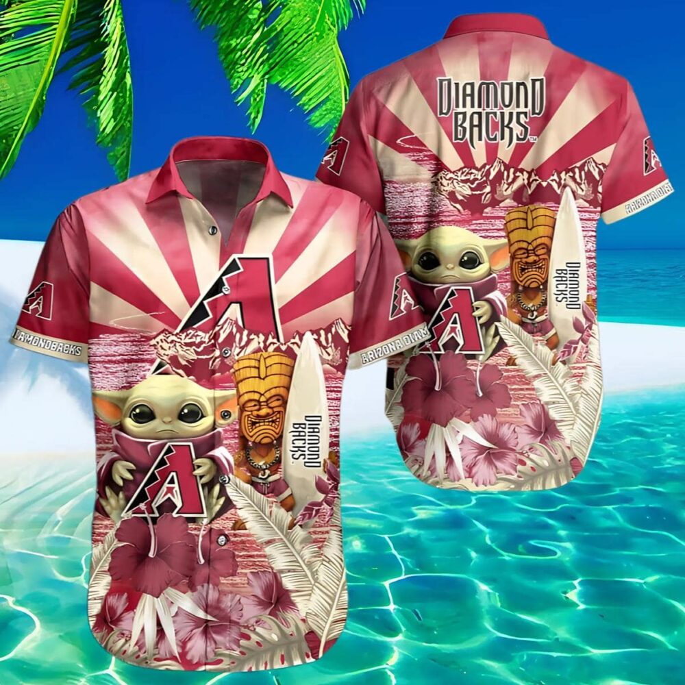 Baby Yoda Arizona Diamondbacks Hawaiian Shirt MLB Aloha Shirt Gift For Fans 2