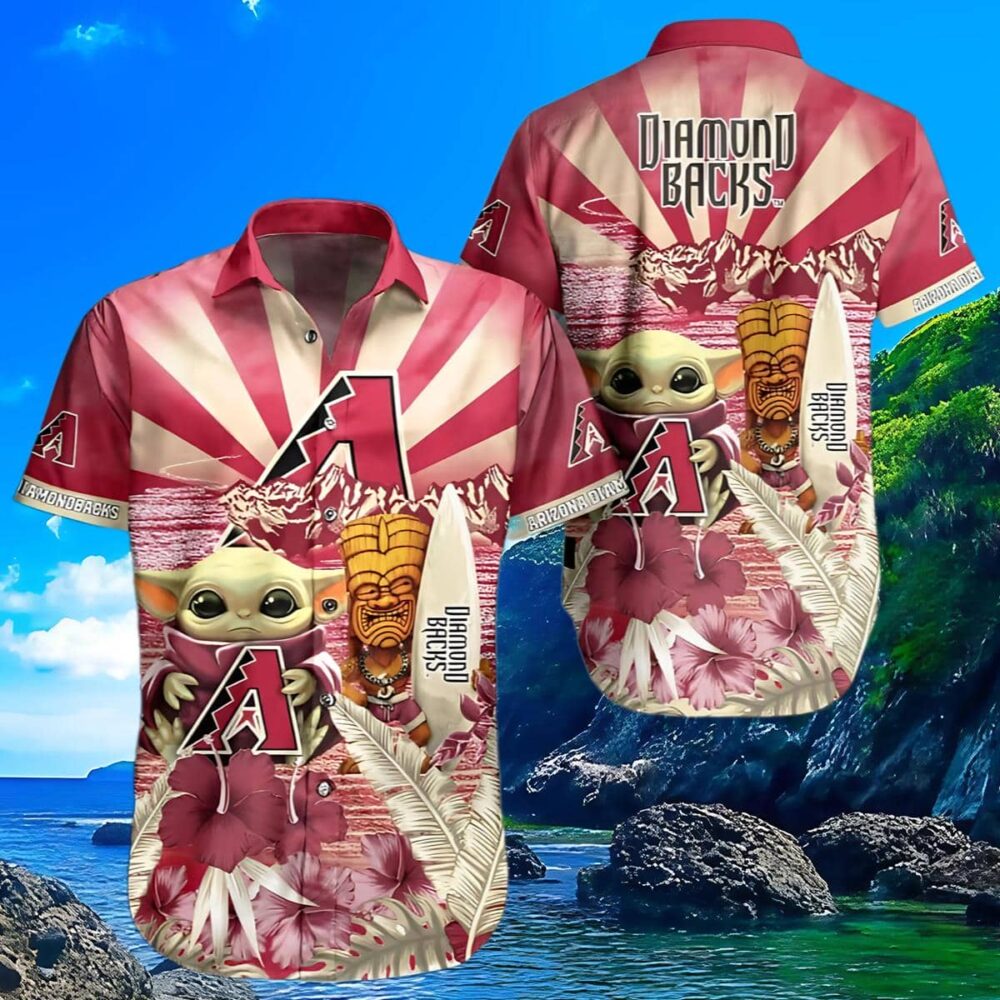 Baby Yoda Arizona Diamondbacks Hawaiian Shirt MLB Aloha Shirt Gift For Fans 3