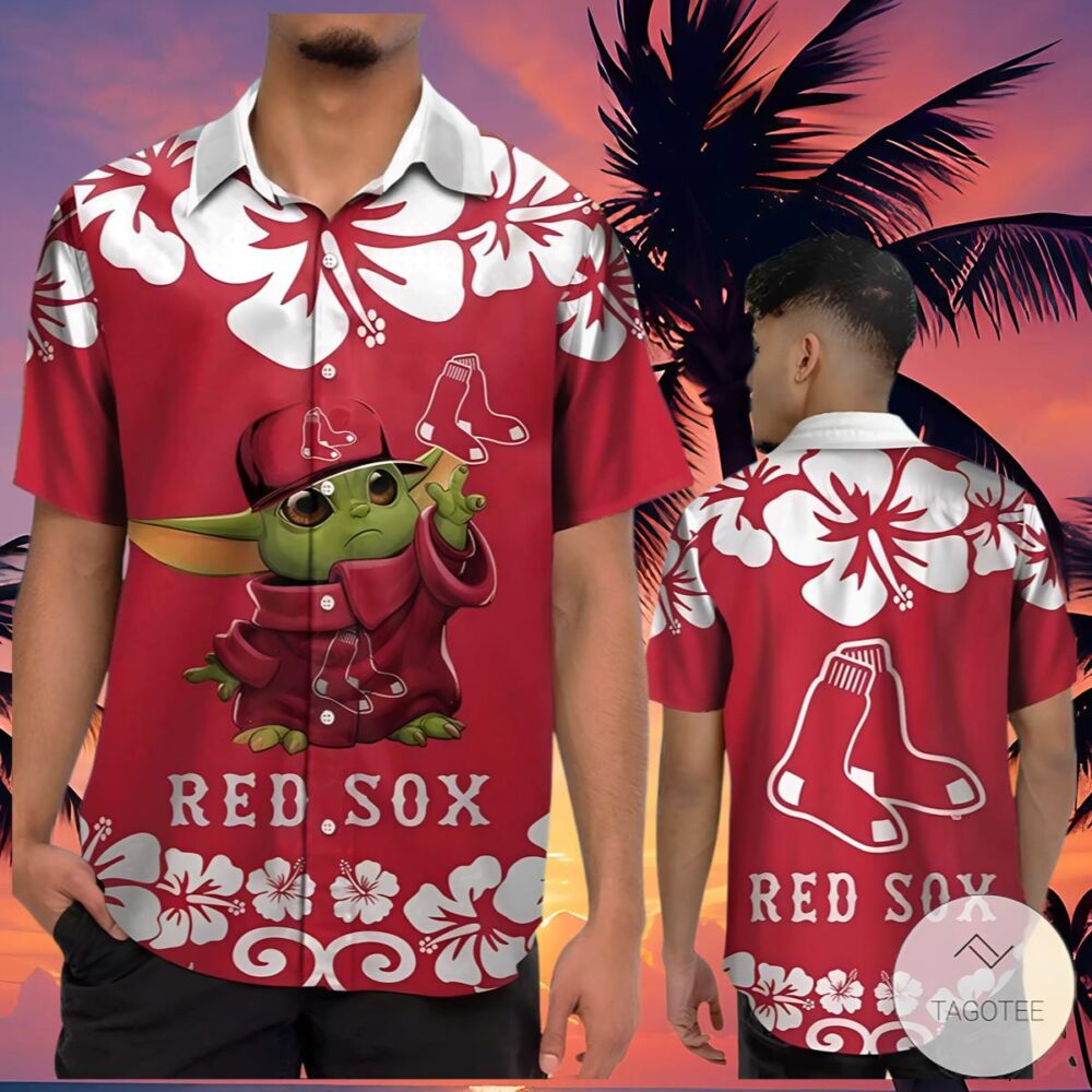 Baby Yoda Boston Red Sox Hawaiian Shirt MLB Aloha Shirt Gift For Fans 4