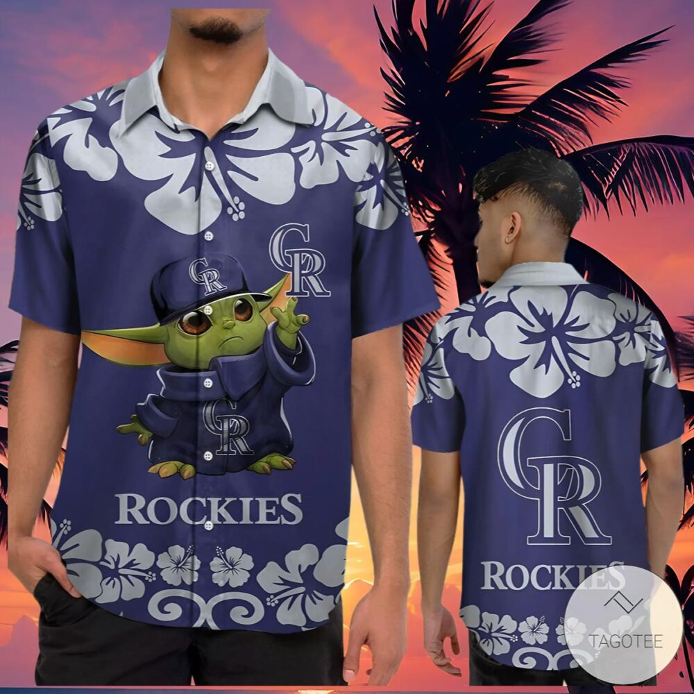 Baby Yoda Colorado Rockies Hawaiian Shirt MLB Aloha Shirt Gift For Fans 4