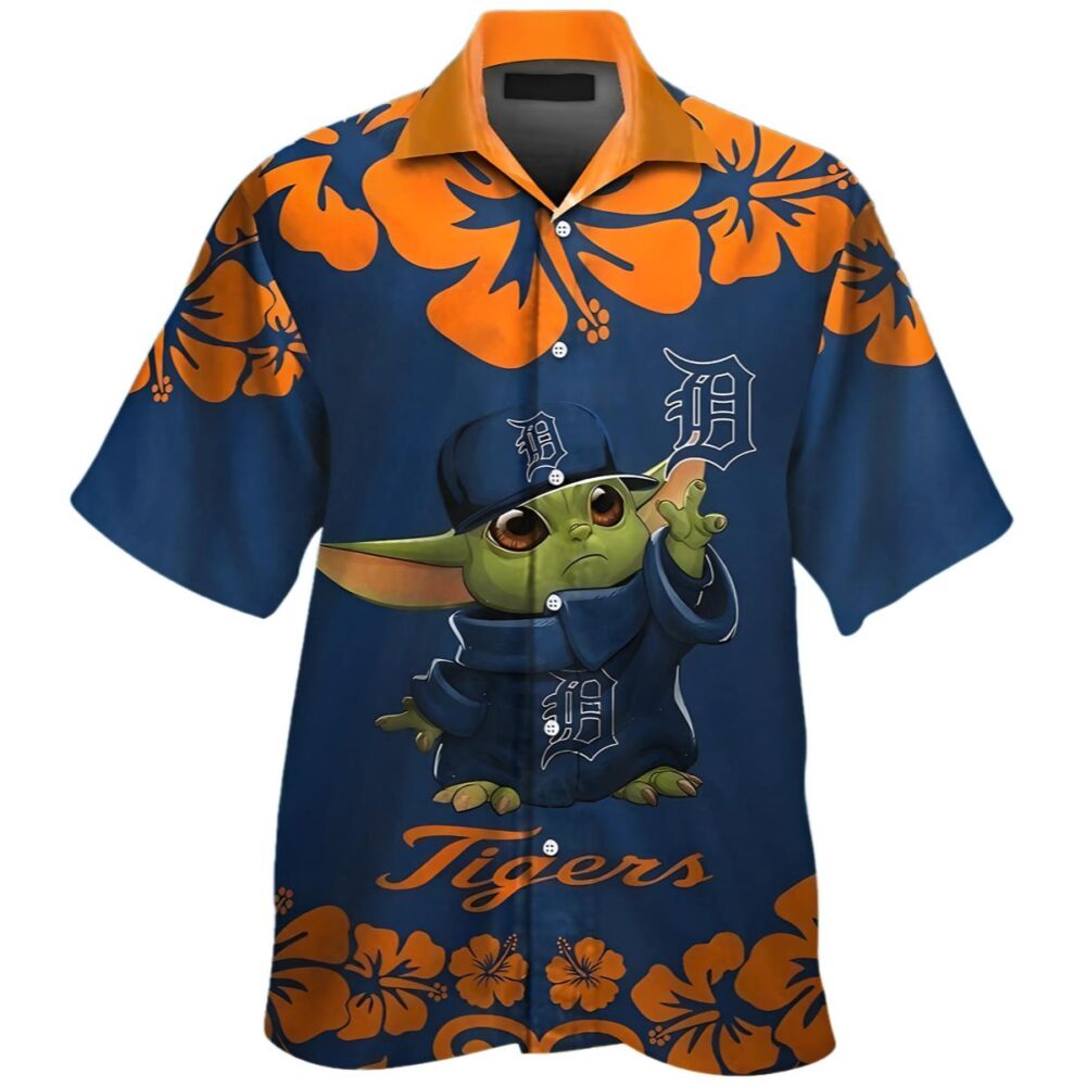 Baby Yoda Detroit Tigers Tropical Hawaiian Shirt MLB Aloha Shirt Gift For Fans 1