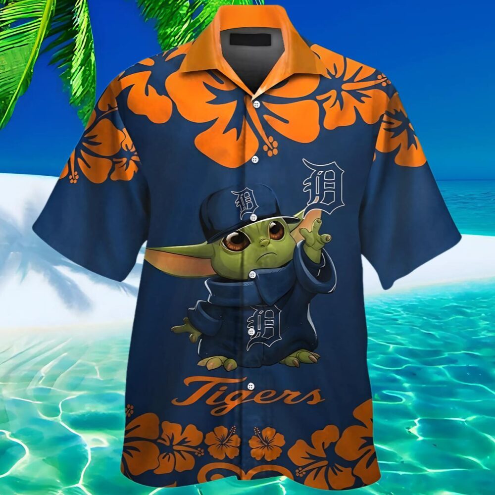 Baby Yoda Detroit Tigers Tropical Hawaiian Shirt MLB Aloha Shirt Gift For Fans 2