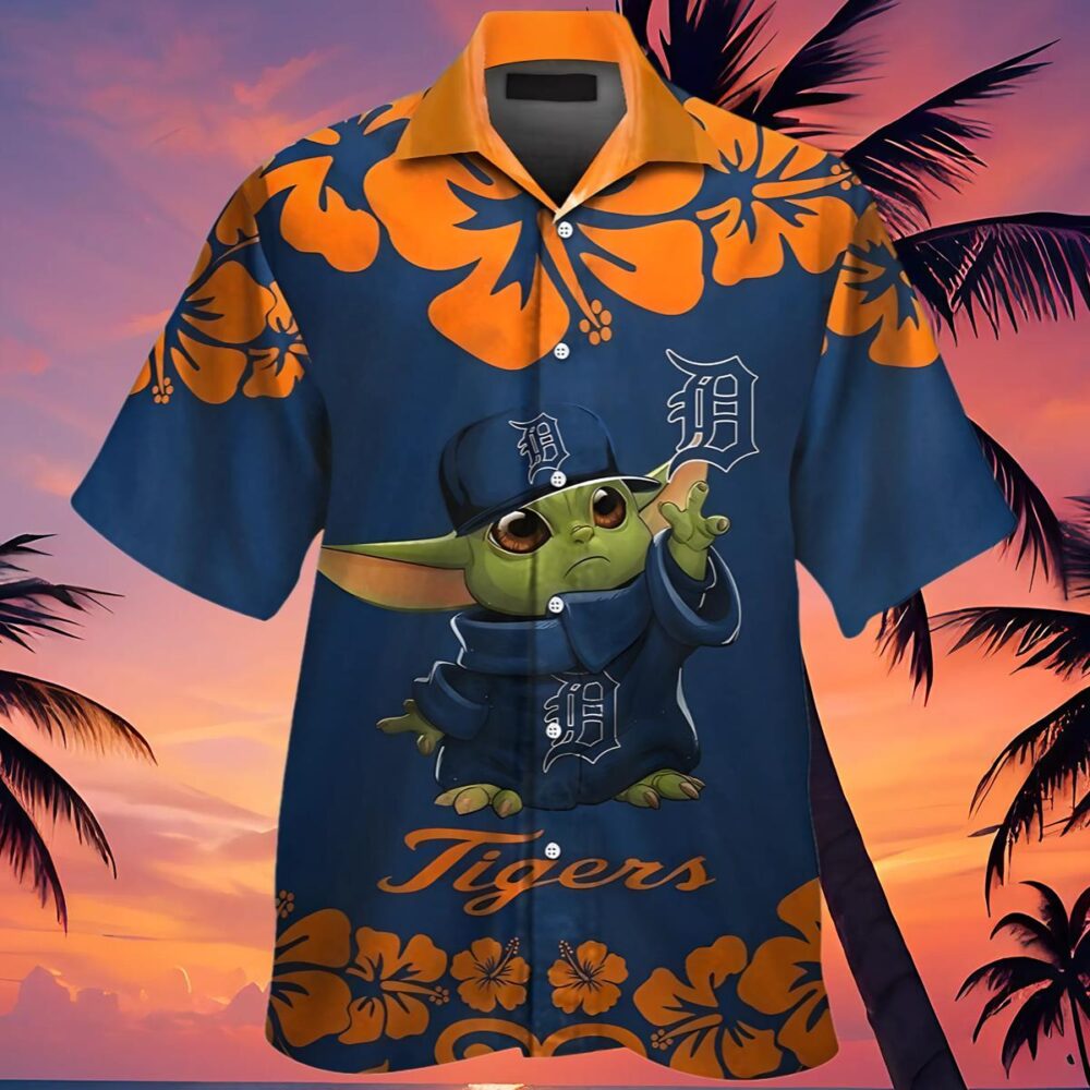 Baby Yoda Detroit Tigers Tropical Hawaiian Shirt MLB Aloha Shirt Gift For Fans 4