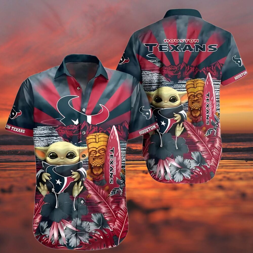 Baby Yoda Houston Texans Hawaiian Shirt NFL Gifts For Fans 3