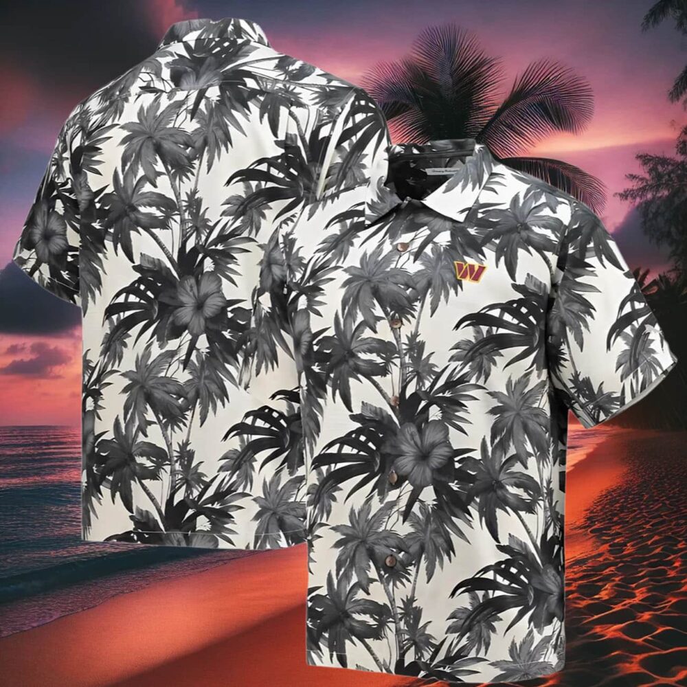 Bahama Mens Black Washington Commanders Sport Hawaiian Shirt NFL Gifts For Fans 2