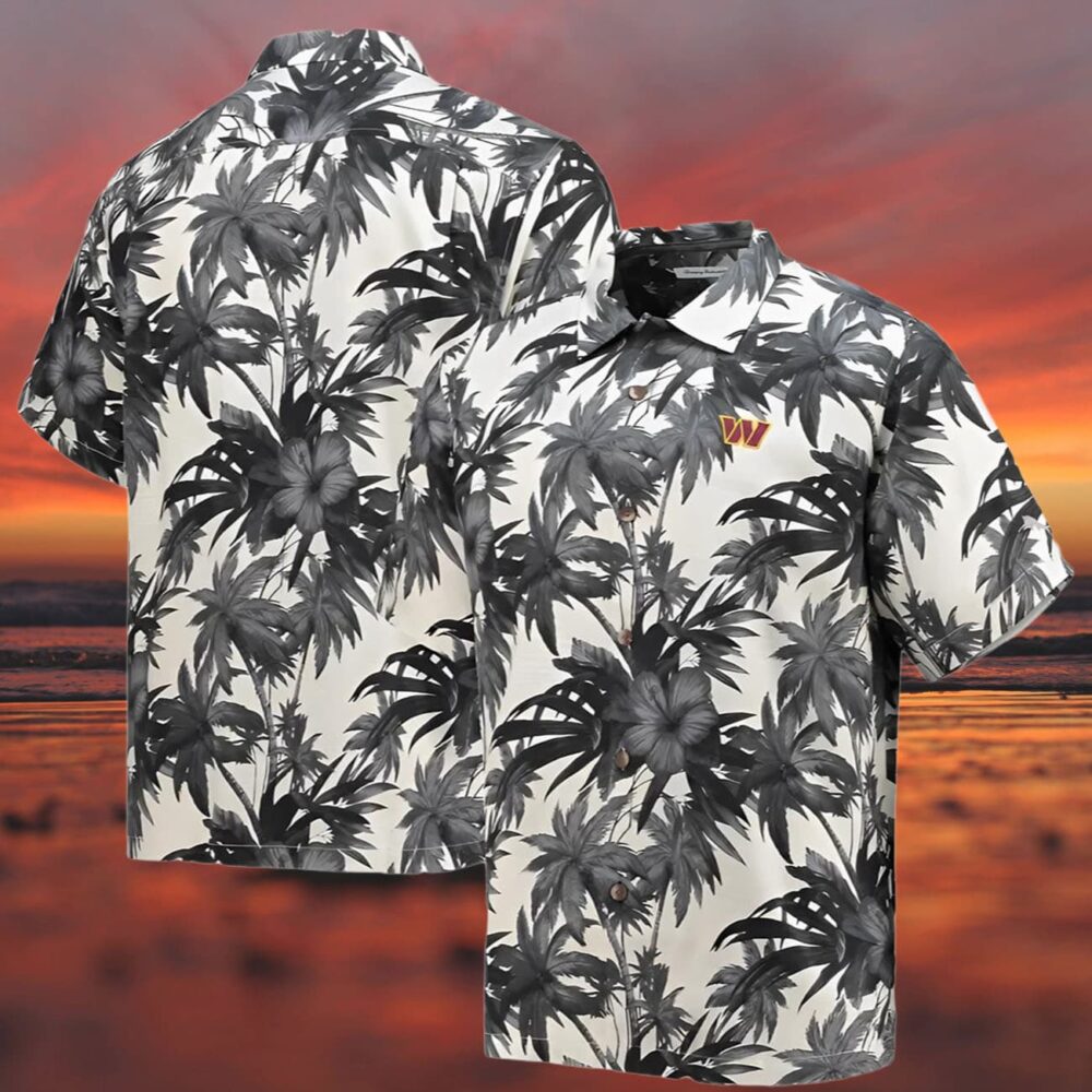 Bahama Mens Black Washington Commanders Sport Hawaiian Shirt NFL Gifts For Fans 3