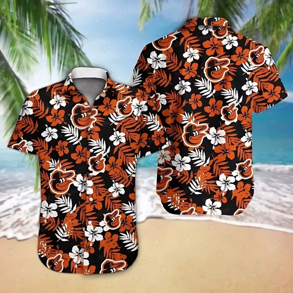 Baltimore Orioles Floral Splash Hawaiian Shirt MLB Aloha Shirt Gift For Fans 1