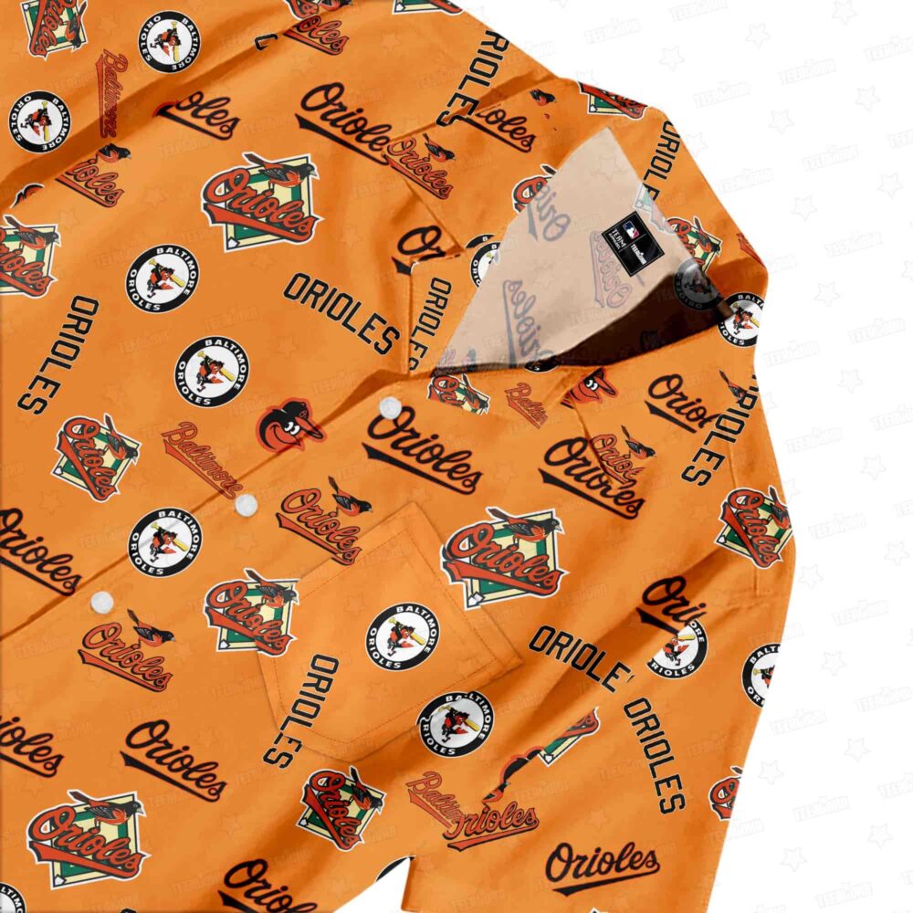 Baltimore Orioles Orange Feathers Hawaiian Shirt MLB Aloha Shirt Gift For Fans 2