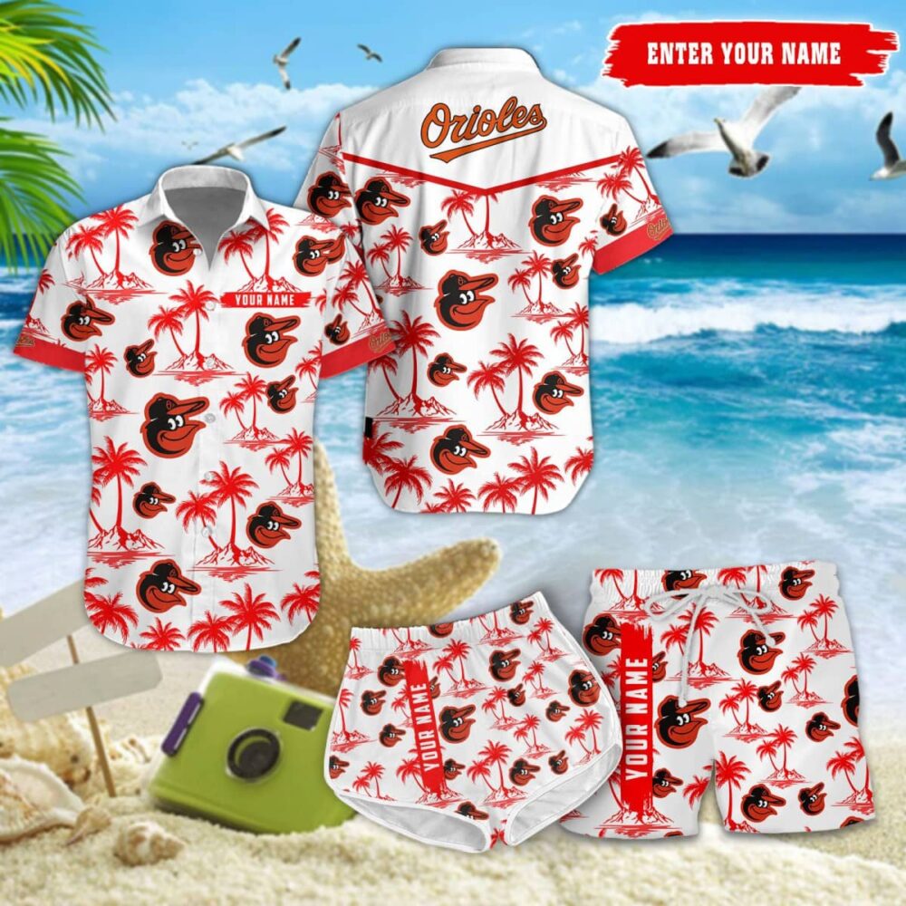 Baltimore Orioles Palm Breeze Hawaiian Shirt MLB Aloha Shirt Gift For Fans 1