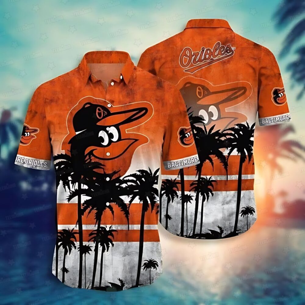 Baltimore Orioles Palm Horizon Hawaiian Shirt MLB Aloha Shirt Gift For Fans 1