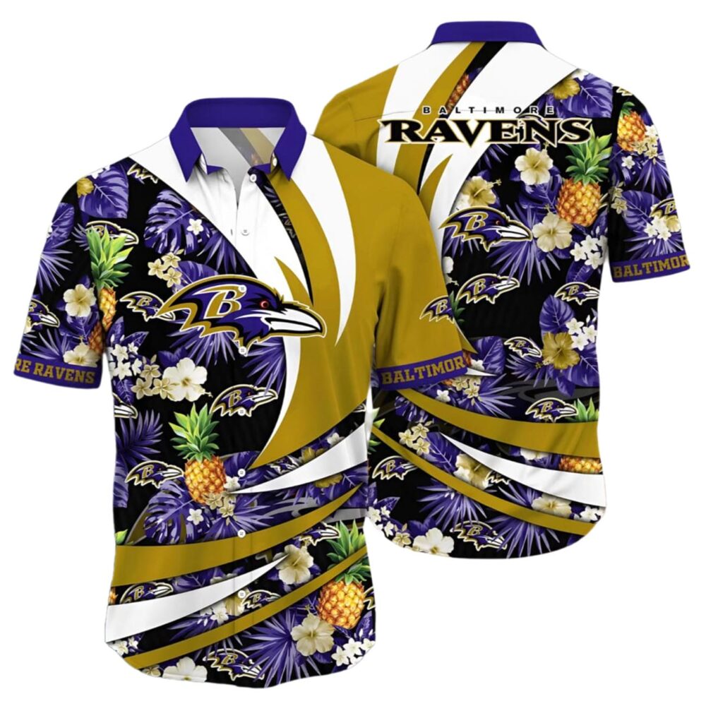 Baltimore Ravens Hawaiian Shirt With Pineapple NFL Gifts For Fans 1