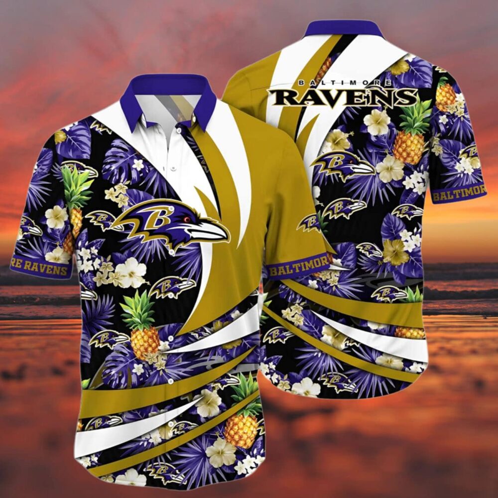 Baltimore Ravens Hawaiian Shirt With Pineapple NFL Gifts For Fans 3