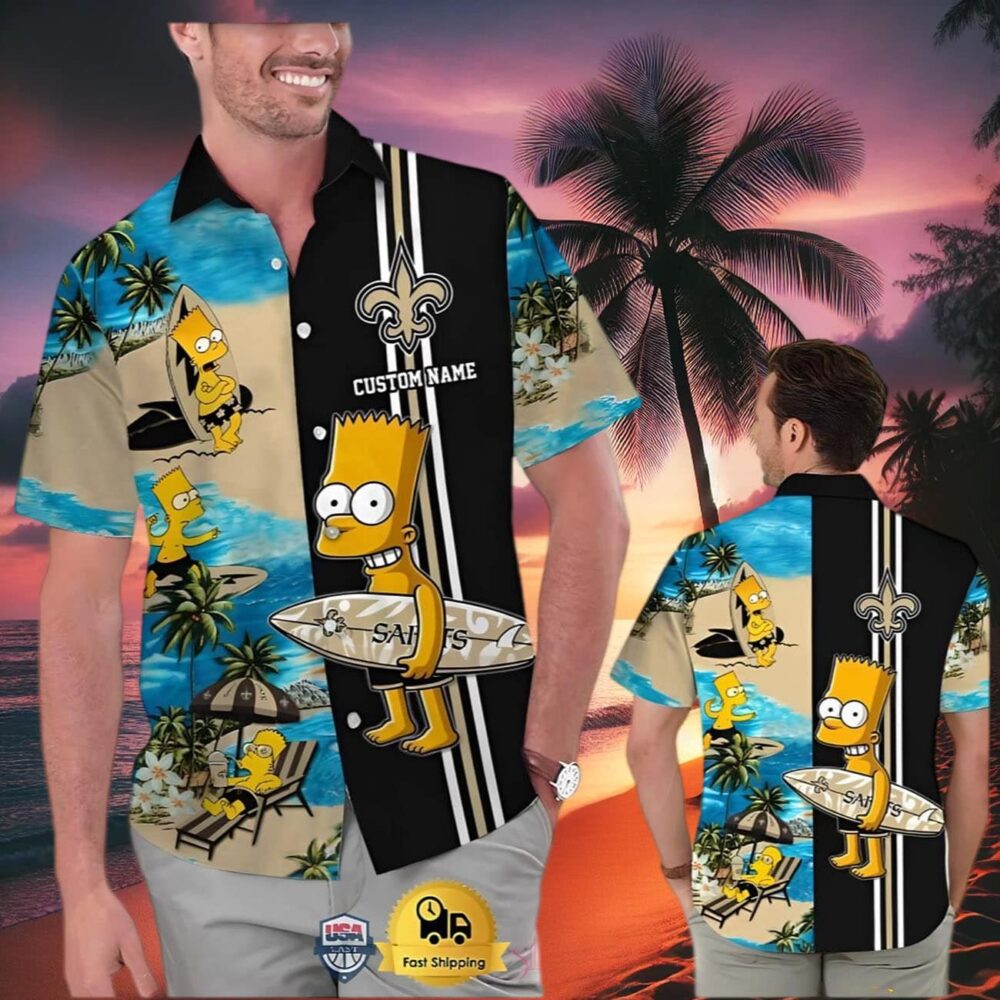 Bart Simpson New Orleans Saints Hawaiian Shirt NFL Gifts For Fans 2