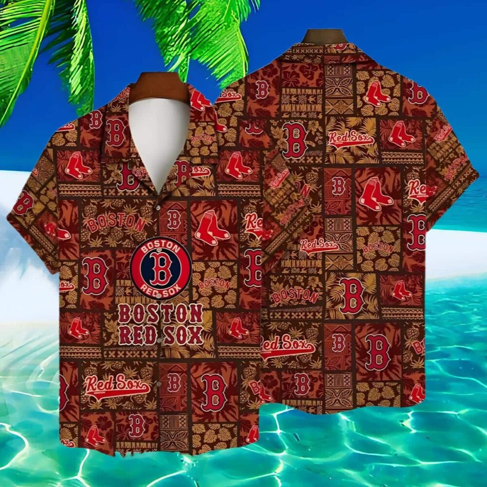 Boston Red Sox Hawaiian Shirt Logo Tropical MLB Aloha Shirt Gift For Fans 2