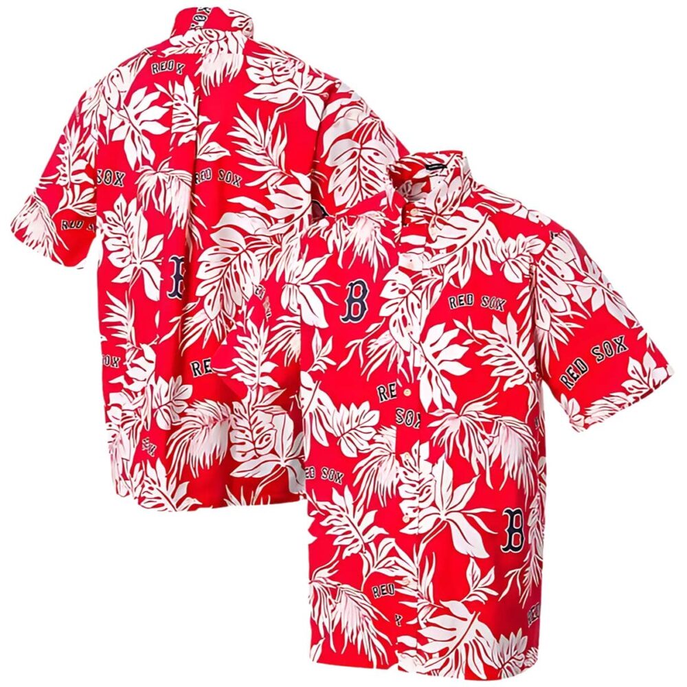 Boston Red Sox Hawaiian Shirt Red Floral Pattern MLB Aloha Shirt Gift For Fans 1