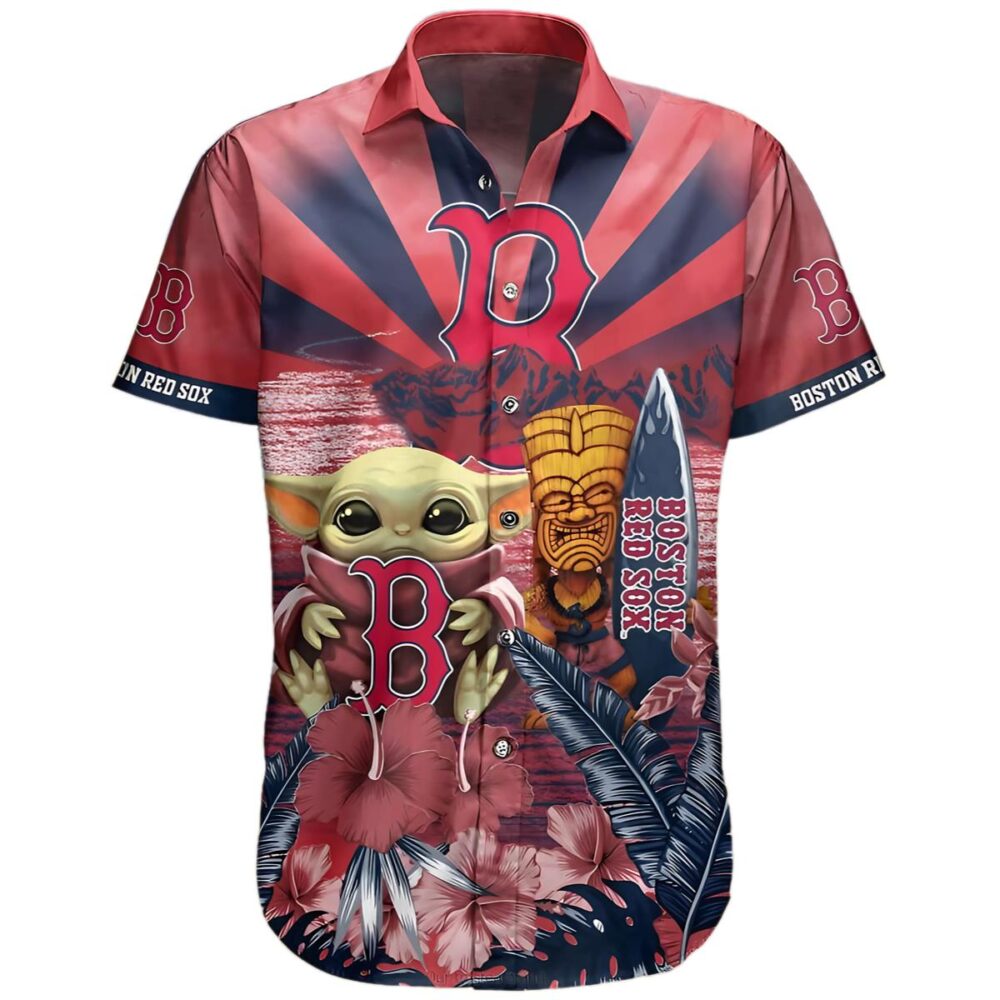 Boston Red Sox Mlb Baby Yoda Star Wars Hawaiian Shirt MLB Aloha Shirt Gift For Fans 1