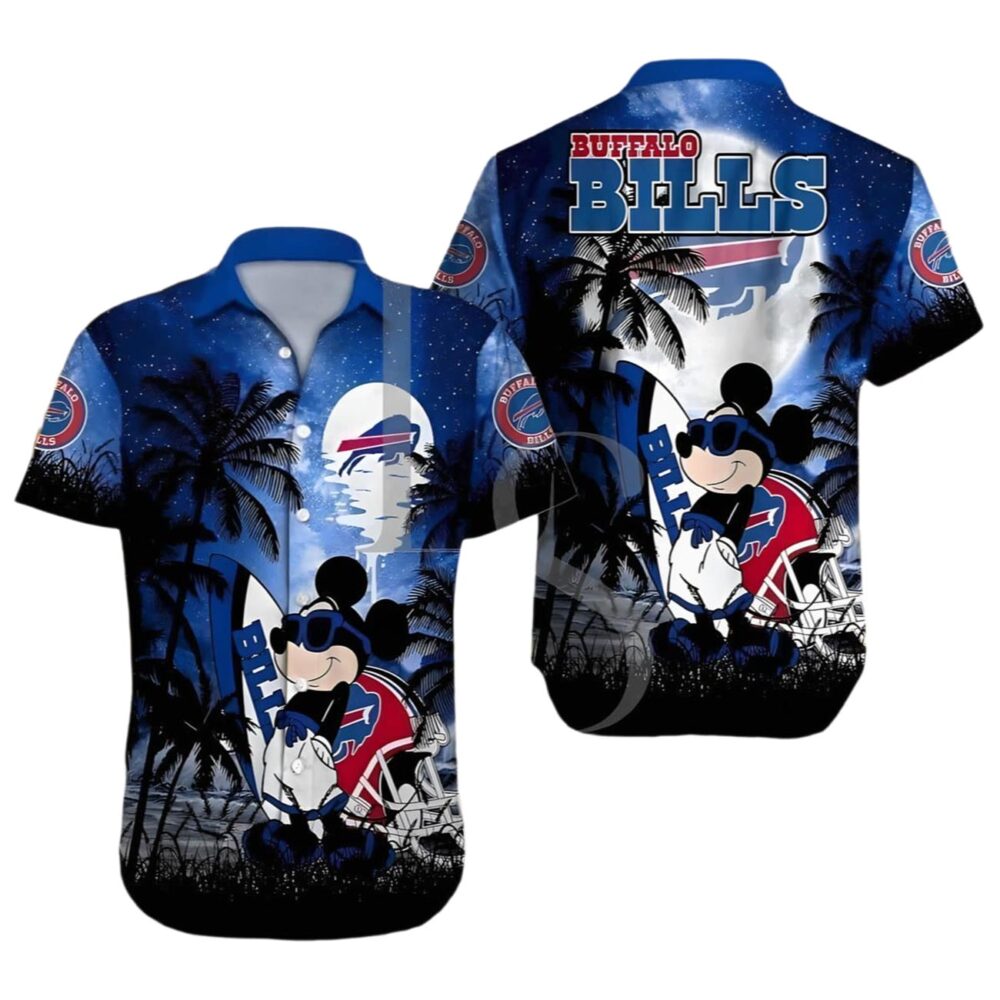 Buffalo Bills Hawaiian Shirt Disney Mickey Mouse Palm Tree NFL Gifts For Fans 1