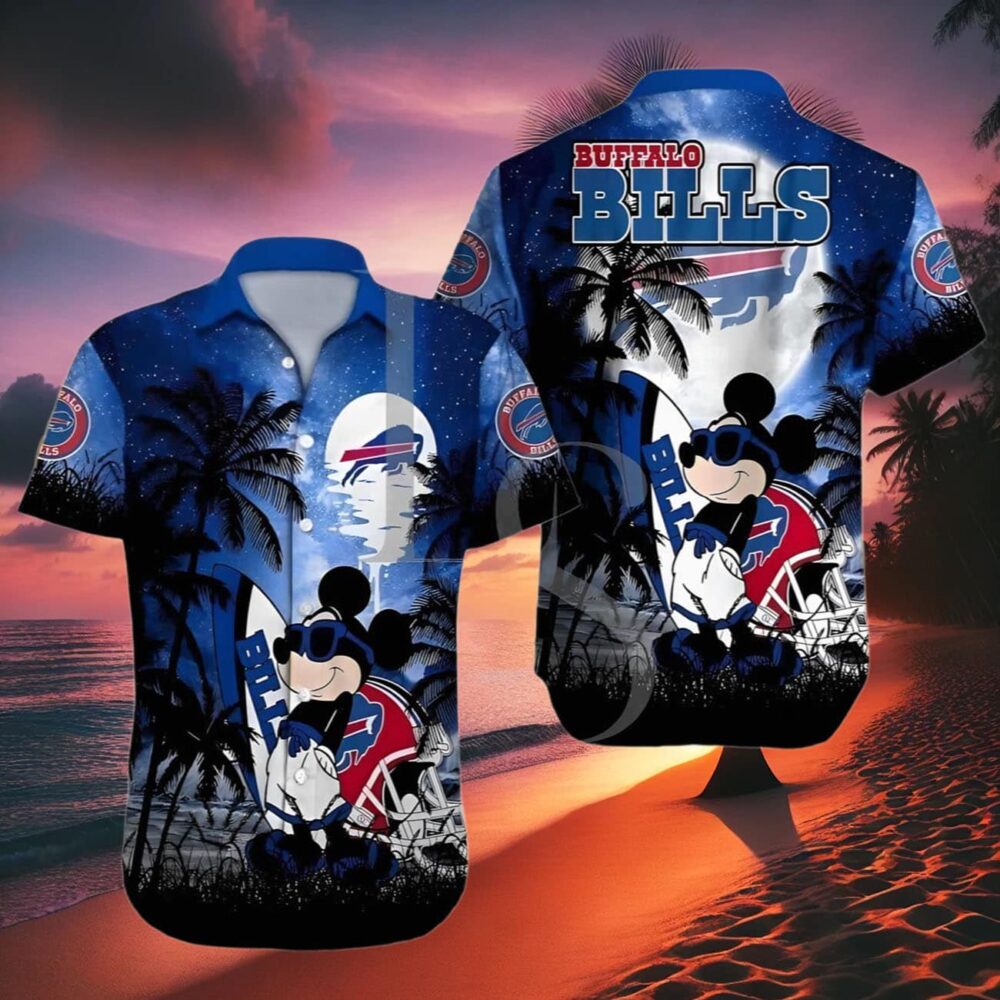 Buffalo Bills Hawaiian Shirt Disney Mickey Mouse Palm Tree NFL Gifts For Fans 2