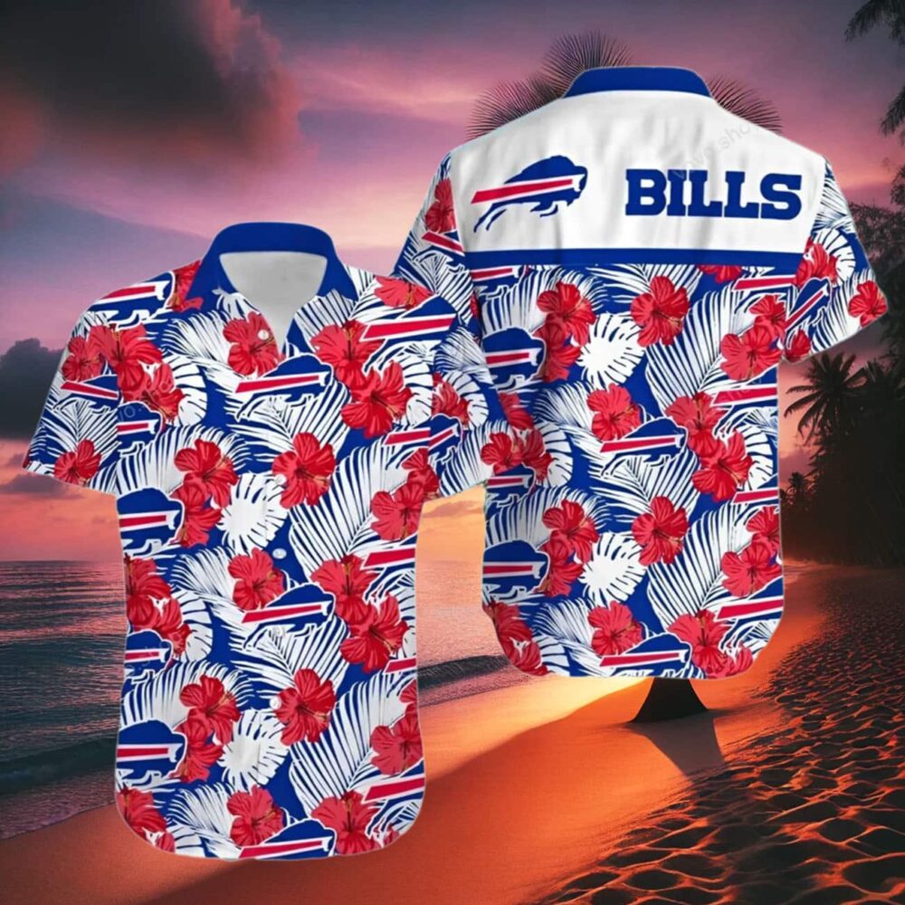 Buffalo Bills Hawaiian Shirts Tropical Hibiscus NFL Gifts For Fans 2