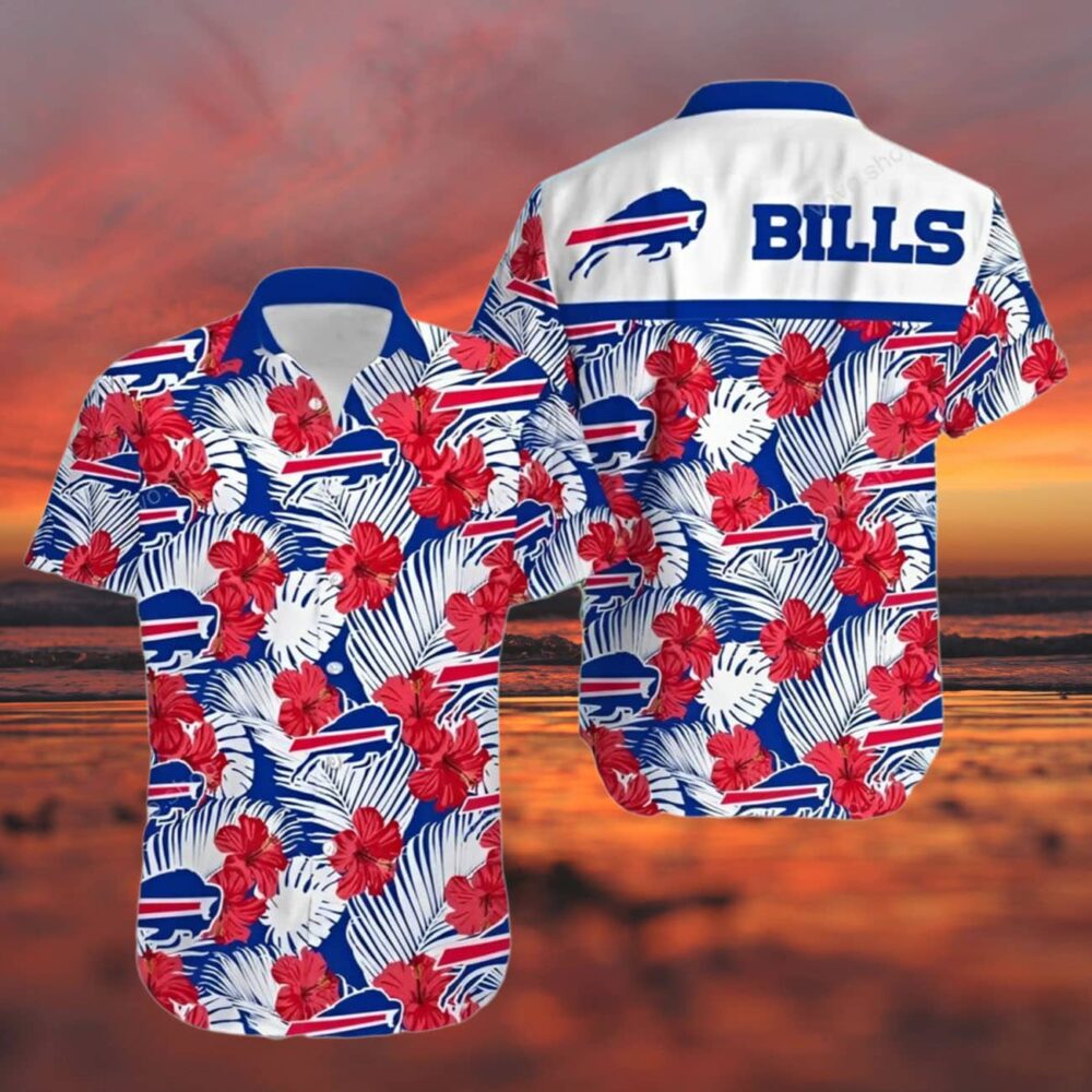 Buffalo Bills Hawaiian Shirts Tropical Hibiscus NFL Gifts For Fans 3